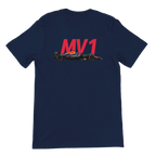 f111 merch navy color t-shirt2 with max-verstappen branding.