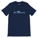 f111 merch navy color t-shirt2 with max-verstappen branding.