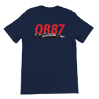 f111 merch navy color t-shirt2 with oliver-bearman branding.