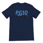 f111 merch navy color t-shirt2 with pierre-gasly branding.