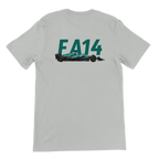 f111 merch silver color t-shirt2 with fernando-alonso branding.