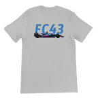 f111 merch silver color t-shirt2 with franco-colapinto branding.