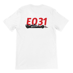 f111 merch white color t-shirt2 with esteban-ocon branding.