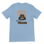 f111 merch light-blue color t-shirt3 with oscar-piastri branding.