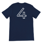 f111 merch navy color t-shirt3 with lando-norris branding.