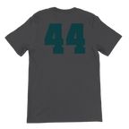 f111 merch dark-grey color t-shirt4 with lewis-hamilton branding.
