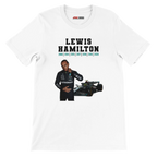 f111 merch white color t-shirt5 with lewis-hamilton branding.