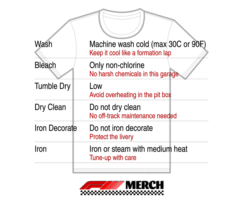 Care Instructions for Albon | Formula 1 Ultra Cotton Unisex Crewneck Tee